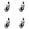 Service Caster 3 Inch Thermoplastic Rubber Wheel 1-1/2 Inch Expanding Stem Caster SCC, 4PK SCC-EX05S310-TPRS-112-4 - alternate 2
